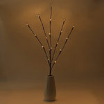 10 Sets of LED Light Bunch Stem - Warm White BATTERY fairy lights - 50cm high 20 bulbs/petals V382-10PLAINSTEMBUNCHBATT