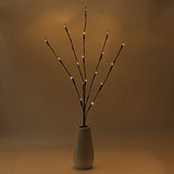 10 Sets of LED Light Bunch Stem - Warm White BATTERY fairy lights - 50cm high 20 bulbs/petals V382-10PLAINSTEMBUNCHBATT