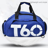 Waterproof Nylon Sports Duffle Backpack Essential 17.72In Cloth Dual Shoulder & Hand Carry Spacious V1370-AZ4-09284