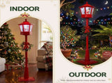 1.8M Christmas Lights Post Lamp LED Outdoor Decorations Jingle Jollys XMAS-MOT-LAMP-6FT-RED