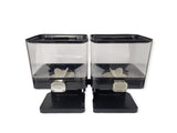 2 x 3.7L Double Cereal Dispenser Black - Square Rice Beans Countertop Storage V238-SUPDZ-39789726695504