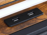 Levede King Bed Frame Leather Headboard RGB 2 Drawers BF1064-K