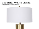 Sarantino Metal and Faux Marble Table Lamp in Black LMP-MLM-4550-BK