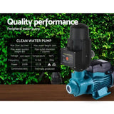 Giantz Peripheral Water Pump Garden Boiler Car Wash Auto Irrigation QB60 Black PUMP-QB60-IT-BU-TPC