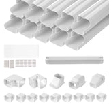 Mini Split Line Set Cover 76.2mm W 5400mm L, PVC Decorative Pipe Line Cover For Air Conditioner with V952-BSKSQFTSKDGXB3X6AV0