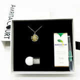Gift Box - Aroma Necklace White Gold - Planet Stardust Crystal Purify Oil Blend V760-GBAJ - 10