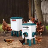 Chicken Feeder Water Food Treadle Poultry Feeding 12KG Large Capacity 11L 849551