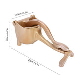Aluminum Alloy Portable Household Manual Orange Lemon Squeezer Juicer Squeezing Kitchen ToolGold V1294-YM0901-3118200024912