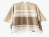European and American minimalist cross-tie plaid cape cloak, acrylic warm versatile autumn winter V1232-ZSPJ001
