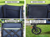 Wallaroo Collapsible 120L Blue Camping Trolley Steel Picnic Shopping Cart TLY-HSC-035-BU
