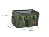 Green Heavy Duty Foldable Outdoor Camping Storage Box - Oxford Cloth Collapsible Gear Organizer Tote V888-ELOSUNG32736