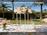 Wedding Flower Stand, 10PCS 50cm Column Flower Stand, Floral Stands with Acrylic Laminate, V952-HLHJLFT10J505M19U001V0