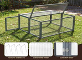 i.Pet Chicken Coop Large Portable Wooden Rabbit Run Cage Hutch Outdoor Folding Hen House 110cm PET-GT-RRPC-2