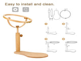 Embroidery Stand Hoop Wood Embroidery & Cross Stitch Hoop Ring Frame Adjustable Sewing Tools S V1294-YM0722-JY03976-01