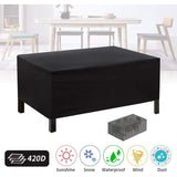 Waterproof Garden Furniture Cover 420D Oxford Windproof Anti UV Table Protector, 180 x 120 x 74cm V1237-ZY-522-0060