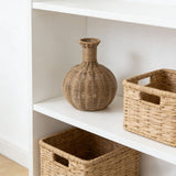 Handwoven Rattan Vase, Wicker Decorative Vase for Dried Flowers, Rustic Boho Home Dcor Accent, V1370-AZ4-08508