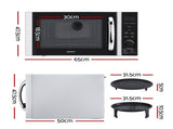 Devanti 30L Microwave Oven 4-IN-1 Air Fryer Convection Grill MIO-H3-BK
