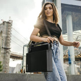 Victrola Revolution Go Turntable - Black Bundled Crosley Record Storage Display Stand V398-VTR-750SB-BLK-BSS