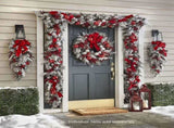 40cm Christmas Wreath Xmas Door Oranments Merry Christmas Decor For Home 2021 Happy New Year Hanging V1294-YM0523-10316738