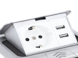 Pop Up Floor Outlet Box Embedded IP44 Waterproof Weatherproof USB Floor Electrical Outlet for Dining V1294-YM0901-3114240048311