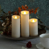 Battery Operated Candles with Timer in Waterproof Flameless Led Pillar Candles, Small, Slim Electric V1107-124-06929-YEL-5PACK