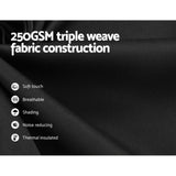 Artiss 2X Blockout Curtains Eyelet 180x213cm Black BC-MATT-180X213-BK