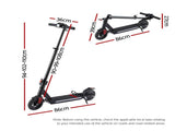 Electric Scooter 180W 18KM/H Foldable Height Adjustable Portable Riding Commuter Teens Adults ESC-180W-H178-BK
