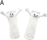 4 Pair Couple Holding Hands,Funny Magnetic Suction 3D Doll,Unisex Mid-Tube,Novelty V1259-DP01-A-3034