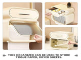 2-Pack Wall Mounted Tissue Box Holder with Durable, Wear-Resistant Design for Bathroom and Kitchen V1192-AZ-W-28354