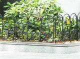 5-Piece Decorative Garden Fence Black Metal Wire Patio V767-XJJ516-BK-G2