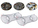 2PCS Collapsible Cast Net Fishing Net Lobster Shrimp Crab Trap Portable Folding Fishing Accessories V1294-YM0901-3111200154911