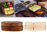 Japanese Bento Box, Lunch Boxes, Japanese Double Layer Natural Wooden Bento Boxes Lunch Box For V1370-AZ4-12119