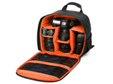 Orange Lining Water-Resistant DSLR Camera Backpack with Tripod Holder, Lightweight and Spacious V888-ELOSUNG17232