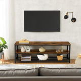VASAGLE Industrial TV Stand for Screen Size up to 60 Inches Rustic Brown V227-9101402100142