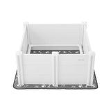 Dogs Whelping Box, 980 x 980 x 460 mm, Plastic PVC Puppies Playpen with Height Adjustable Door and V952-GYZXZJZJSLZXOYTOYV0