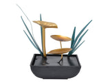 Tabletop Fountain LED Lights No Noise Compact Lightweight Classic Indoor Waterfall for Decorating V1294-YM0710-3115210156312