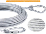 Dog leash cable - 5mm * 3m - stainless - silver - dog chains - with double fastening stainless V1188-NK-BOL-635