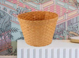 Wicker Style Bamboo Trash Bin Woven Storage Basket for Bathroom and Office V1366-AZ2-W-22760