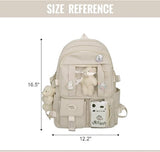 Waterproof for girls - Girl's Backpack With Pin and Accessories - boys' - women's V1188-MS101-02362-1