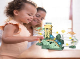 Dinosaur Slide Toy, Dinosaur Race Track Game Set Dino Car Track Adventure Slide Toy with V1369-AZ3-W-07387
