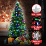 Christabelle 2.4m Enchanted Pre Lit Fibre Optic Christmas Tree Stars CMT-JFA-240-OPF