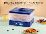 Dehydrators for Food and Jerky with 5 Drying Racks 95-158 8 Gears Temperature Adjustable Vegetable V1294-YM0901-H49288US