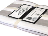 Rans Grey Alfresco Stripes Cotton Tablecloth - Choose from 2 sizes 150cm x 250cm V442-RAN-TABLEC-ALFRESCO250CM-GREY-RE