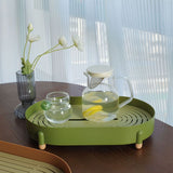 Tea Tray Simple Double Layer Pure Color Uniform Draining Holes Detachable Design Plastic Tea Tray V1294-YM0716-3118220141411