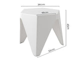 Artiss 2x Bar Stools Puzzle Plastic Foot Stool White AI-PP-STOOL-T-WH