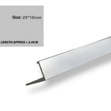 10 x Tile Trim Heavy Duty L Shaped Edge Aluminium 10mm V63-844571