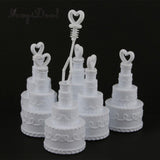 25 Pack Wedding Cake Blow Bubble Bottles White Plastic 6cm High Bomboniere Favour Guest Gift V382-CAKEBUBBLESX25