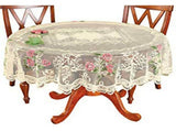 Warm Home Designs 70 Inch Round Tablecloth,Pink Rose Floral Embroidery Lace Table Cloth Cover for V1366-AZ2-W-26616