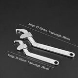 Adjustable Hook Pin Spanner Wrench Locking Crescent 35mm-165mm Silver V1369-AZ3-W-21292