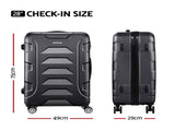 Wanderlite 28 Inch Luggage with TSA Lock Spinner Travel Suitcase Carry On Hard Shell Luggage Case LUG-ABS-BOS-28-BK
